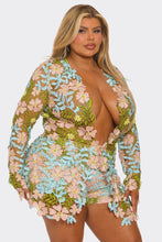 Rosalia Lace Floral 2 Piece Set Short & Blazer - Multi (Restock) *PLUS-SIZE* Available