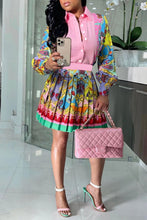 Nolita Blouse & Skirt Set - Pink & Blue Multi