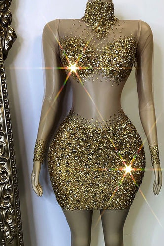 Kelly Rhinestone Diamante Mini Dress - 6 colors