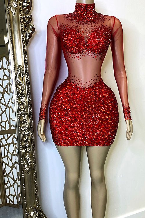 Kelly Rhinestone Diamante Mini Dress - 6 colors