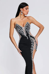 Anastasia Diamonate Strapless Maxi Bandage Dress