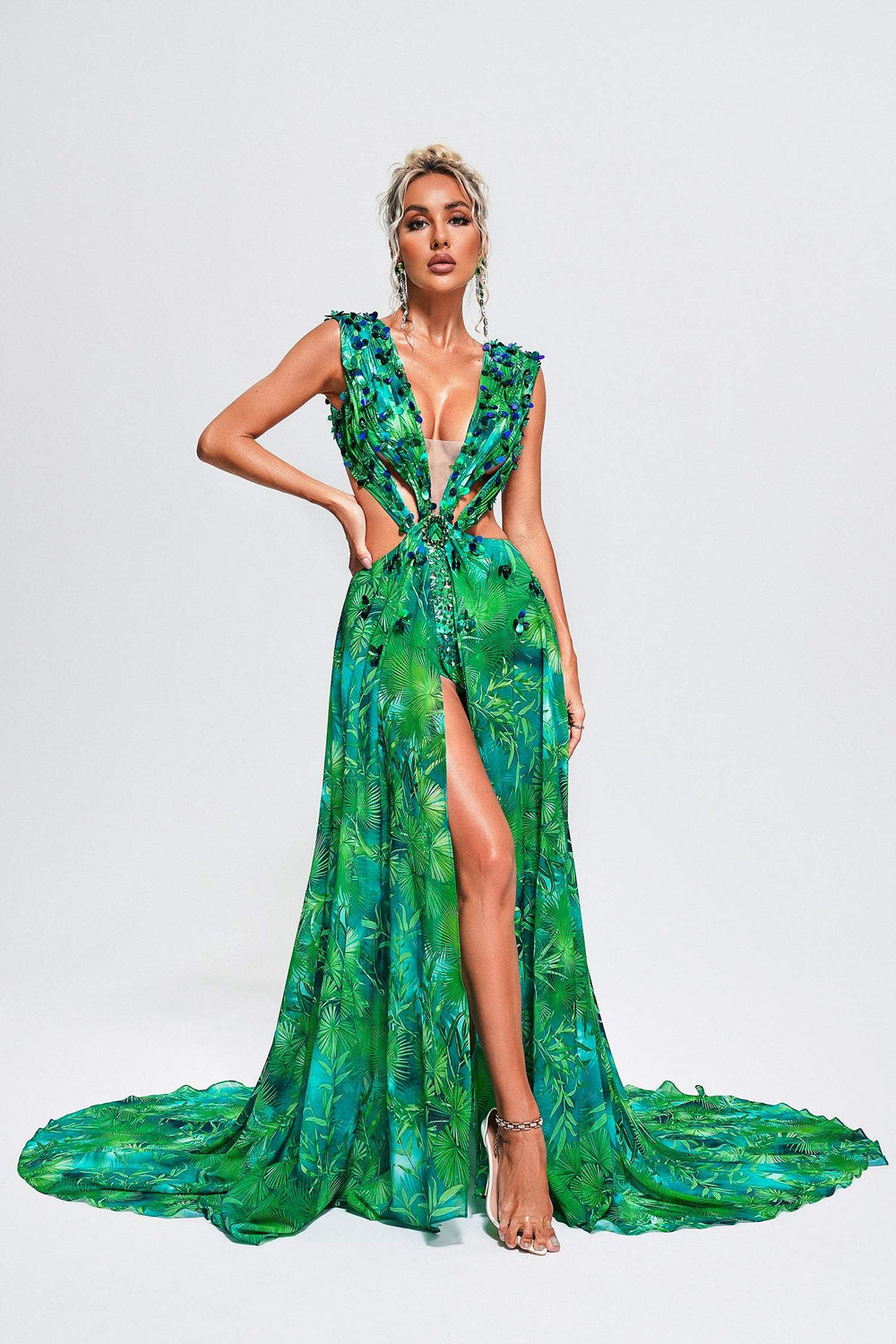 Jenny Jungle Maxi Dress - Green