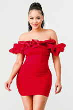 Titi Ruffle Off Shoulder Mini Dress - 3 Colors