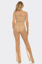 Taylor Rhinestone Jumpsuit - Nude