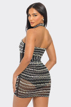 Milly Rhinestone Bodysuit & Skirt Set - Black