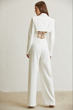 Sophia Blazer & Jumpsuit Set - Black & White
