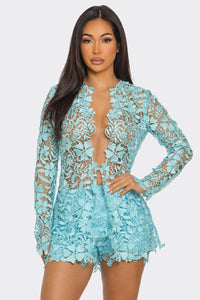 Rosalia Crochet 2 Pcs Set - Baby Blue