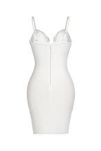 Bianca Bandage Crystal Mini Dress - White