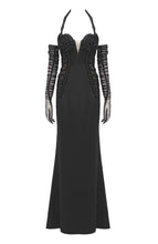 Nataliah Velvet Maxi Dress with Gloves - 4 Colors