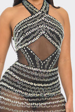 Milly Rhinestone Bodysuit & Skirt Set - Black