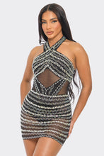 Milly Rhinestone Bodysuit & Skirt Set - Black