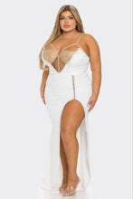 Jessy Rhinestone Maxi Dress - White