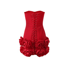 Flamenco Flair Floral 3D Mini Dress - Red