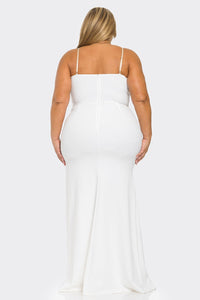 Jessy Rhinestone Maxi Dress - White