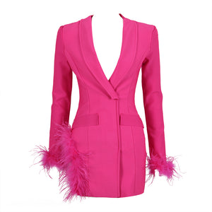 Madeline Feather Blazer Dress - 4 Colors