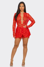 Rosalia Crochet 2pcs Blazer & Short Set - Red