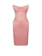 Gianna Blush Satin Corset Dress