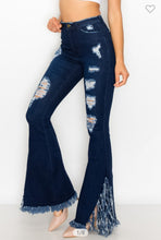 Mia High Waist Bell Ripped Jeans