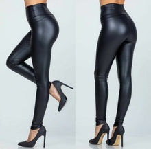 Kate Faux Shinny Leather Black Leggings