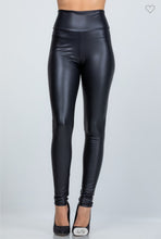 Kate Faux Shinny Leather Black Leggings