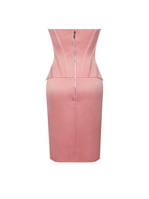 Gianna Blush Satin Corset Dress