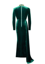 Zenaida Emerald Green CutOut Velvet Gown