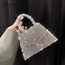 Shiny Rhinestones Evening Handbag Dinner Party Clutch Purse