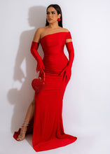 Dalilah Gown With Gloves - Red