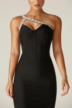 Delux Crystal Bandage Dress - Black