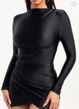 Stacy Long Sleeve Mini Dress - Black