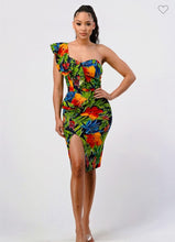 Amazonas Floral One Shoulde Midi Dress