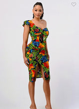 Amazonas Floral One Shoulde Midi Dress