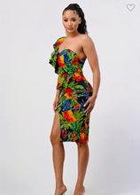 Amazonas Floral One Shoulde Midi Dress