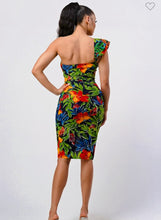 Amazonas Floral One Shoulde Midi Dress