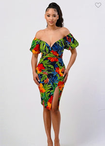 Amazonia Floral Midi Dress - Multi