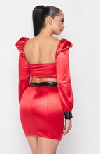 Amber Two Pieces Red Set Top/Skirt