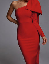 Alison Bandage Midi Dress - Red