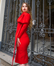 Alison Bandage Midi Dress - Red
