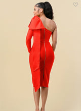 Alison Bandage Midi Dress - Red