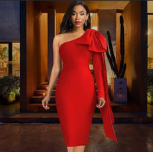 Alison Bandage Midi Dress - Red