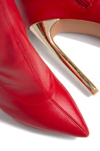 Leyla Over The Knee Platform Heel Boot - Red